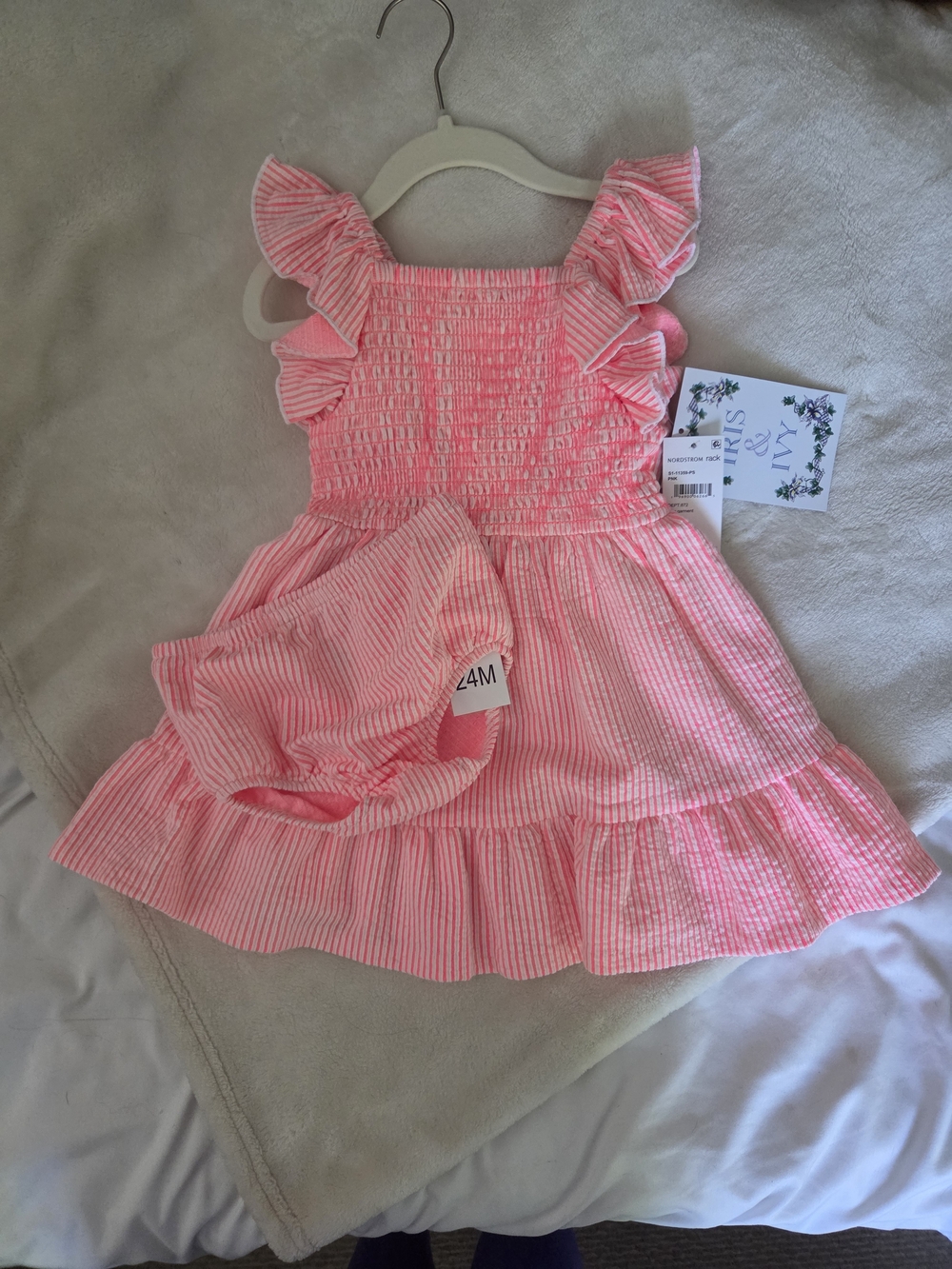 iris & ivy Pink Striped Ruffle Sundress for Girls